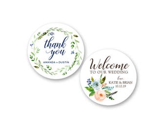 Wedding Stickers, Wedding Favor Stickers, Thank You Stickers, Custom Wedding Stickers, Personalized Wedding Stickers, Wedding Labels