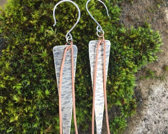 Textured Mixed Metal Earrings