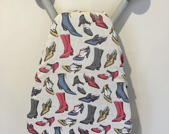 Cotton Ironing Board Cover, fits most ironing boards up to 135cm length, 'shoes' Print