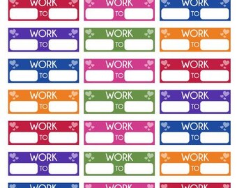 Work Planner Stickers, Work Schedule Planner stickers