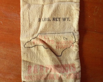 Vintage Peanut Sack from Martin County, North Carolina ~ Excellent condition