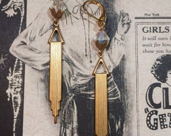 Art Deco Earrings - Art Deco Jewelry - 1920s Jewelry - Art Deco Wedding Earrings - Downton Abbey Style Jewelry - Womens Jewelry