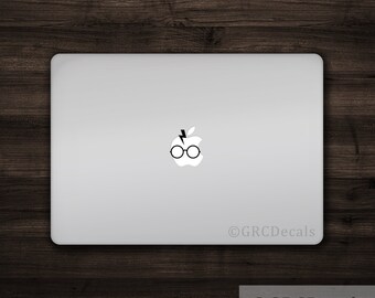 Harry Potter - Mac Apple Logo Cover Laptop Vinyl Decal Sticker Macbook Decal Glasses