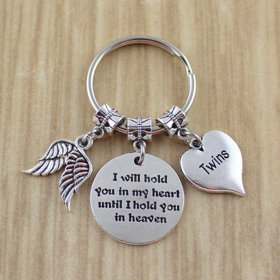 Twins Miscarriage gift Loss of Twins Keychain Gift