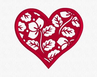 Heart, Love, Wedding, Valentine, Valentine's Day - Embroidery Design, Machine Embroidery, Digitized File