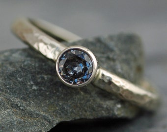 Montana Sapphire in Recycled 18k White, Rose, or Yellow Gold Ring