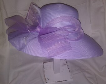 1.00 shipping for march Lavender big brimmed beautiful hat