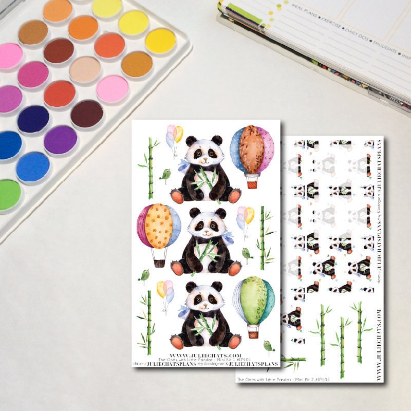 Panda Planner Sticker Sheets The Ones with Little Pandas Mini