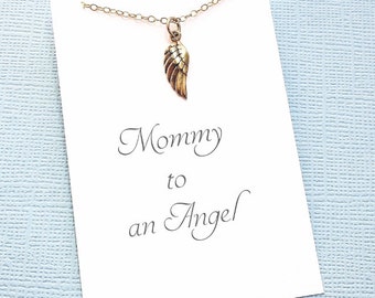 Miscarriage Necklace | Angel Wing Necklace, Infant Loss Jewelry, Sympathy Gift, Loss of a Child, Miscarry Gift, Condolence | R02