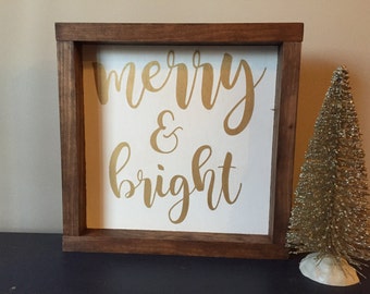 Merry & Bright Framed 12X12