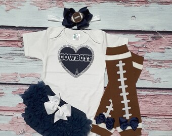 dallas cowboys baby girl outfit - baby girl dallas cowboys outfit - girls cowboys outfit - dallas cowboys baby gift dallas cowboys football