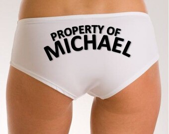 Personalized Women's Underwear Knickers Panties "Property Of Named" Novelty Gift Wedding Favour Birthday Present Lingerie