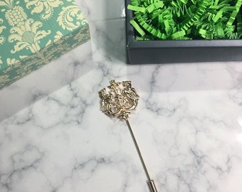 Revers or rose - broche collier