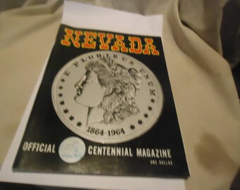 Vintage 1964 Nevada Official Centennial Magazine Las Vegas Reno Casinos, collectable