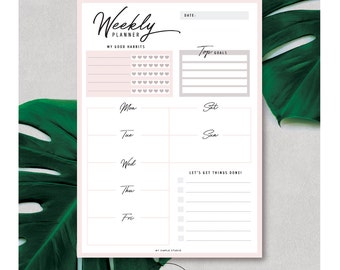 Weekly Planner Printable 20 pack // Weekly schedule