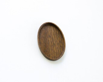 Artisan quality hardwood bezel tray - Walnut - 28 x 46 mm cavity - (C4-W)