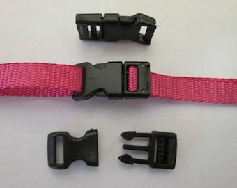 Pack 20 pack 3/8" Side Release Buckles. Great for Woven Bracelets, Paracord Bracelet