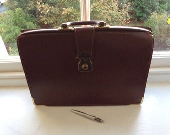 Vintage Faux Leather Briefcase