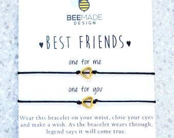 Gift for Best Friend Bracelet sets Matching bracelet for 2 birthday gifts for Best Friend Wish Bracelet for women gift for her