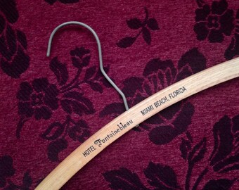 Fontainebleau Hotel Miami Beach Florida Wooden Advertising Hanger