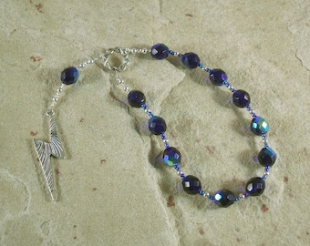 Zeus Pocket Prayer Beads: Greek God of the Sky and Storm, Thunder and Lightning, Justice and Right.