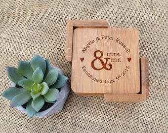 personalized wedding coaster