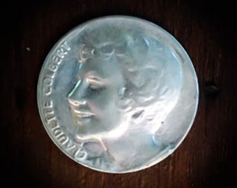 Vintage 1930s Claudette Colbert Popsicle Token
