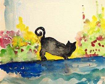 Original cat painting