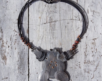 Giant Poseable Frog Artist Made Necklace