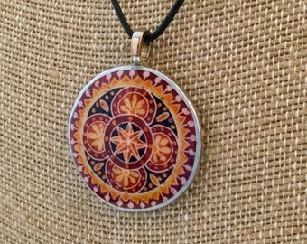 Pysanky, Ostrich eggshell, Pendant