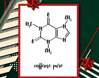 Coffee Mug with Caffeine Chemical Formula Molecular Formula