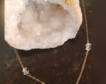 Herkimer Diamond Choker style necklace