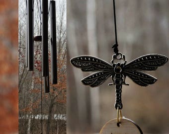Memorial Wind Chime Dragonfly Custom Gift After Loss Of Mom Dad or Loved One In Memory of stillbirth miscarriage memorial garden