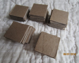 1-inch Chipboard Square Die Cuts-Square Blanks-Unfinished-Decoration-Raw Chipboard-Small Square-Game Pieces-Game Prototype-Blank Surface