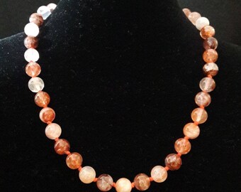 Red quartz necklace