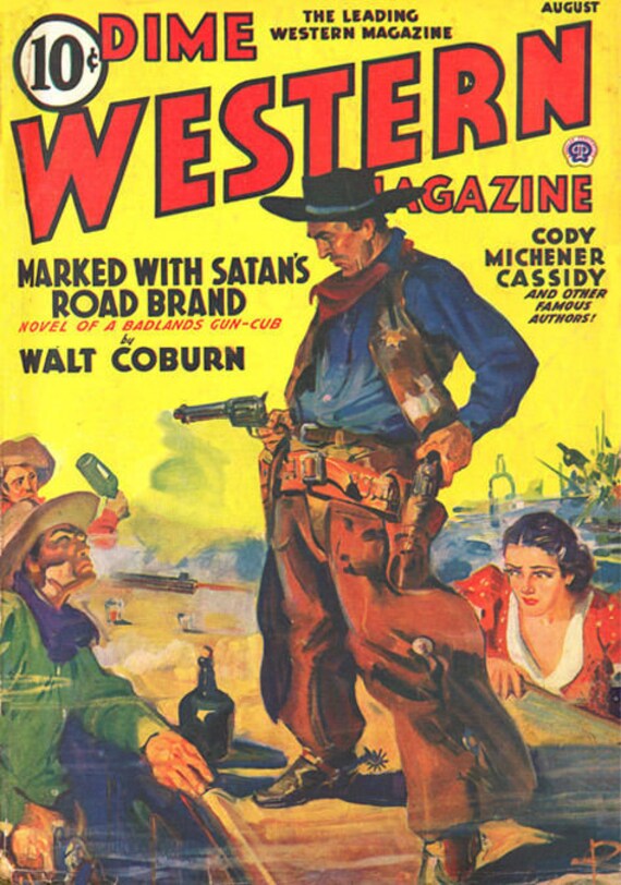 Dime Western Magazine Cover Art and Illustrations 40