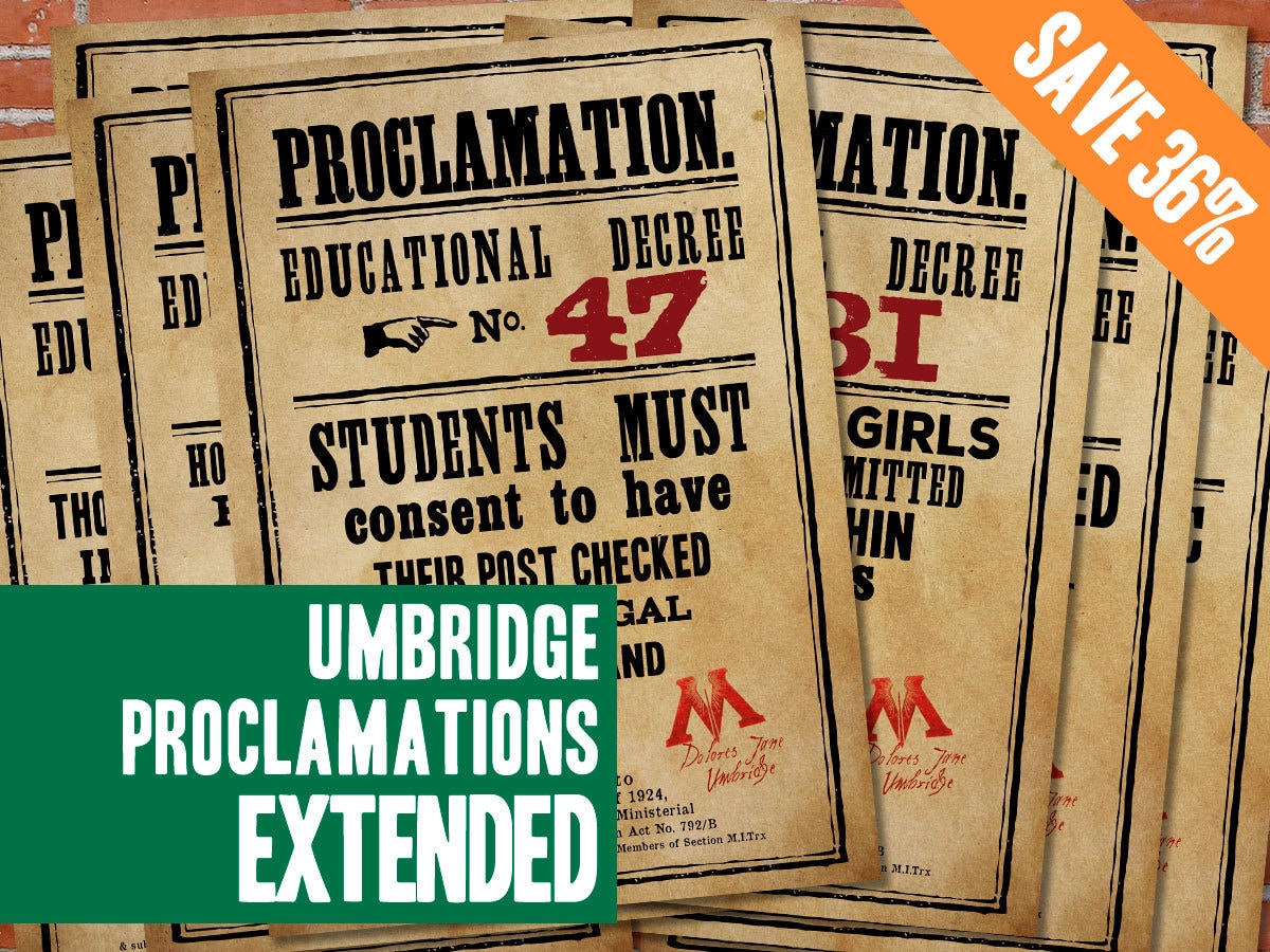 Harry Potter Umbridge Educational Decrees Extended Printable