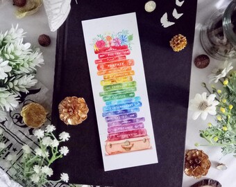 Rainbow Bookstack - bookmark