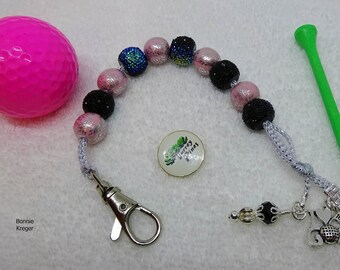 Golf Stroke Counter with Handmade Beads