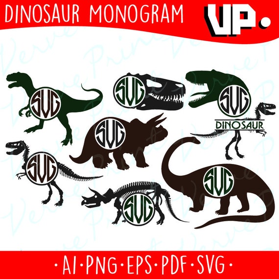 Download Dinosaur Monogram Svg Dinosaur Svg Ai Eps Pdf Png Cutting