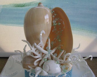 Seashell Wedding Cake Topper