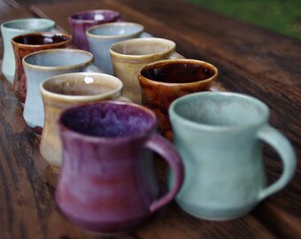 Coffee Lover's Mugs- Set of 4-Handmade Tableware