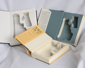 Book Safe for Glock Handguns - Hidden Book Gun Safe w/ Magazine cutout for Pistol Holster