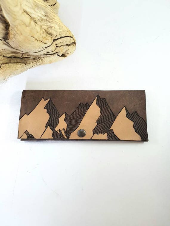 Women's leather wallet / leather mountain wallet