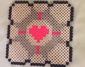 Companion Cube Perler Sprite