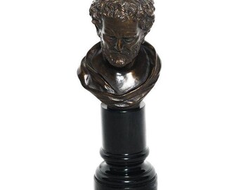 Vintage Roman Bust on Column