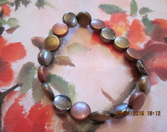 118 Plated Plastic Multi Color 9mm Bead Bracelet