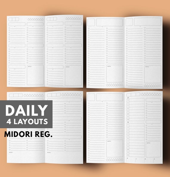 Midori Insert Daily Planner Insert Midori Midori Daily
