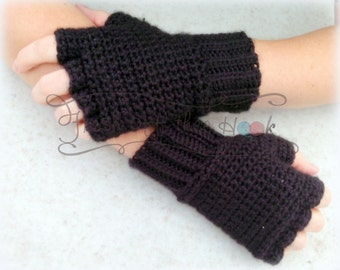 Crochet Women's fingerless cut off texting gloves - One size fits most Custom made to order