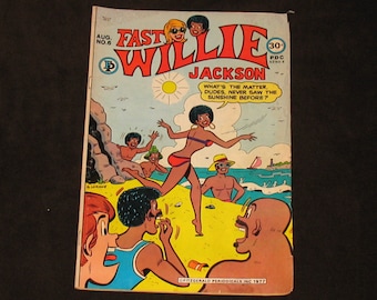 1976 Comic Book, Fast Willie Jackson, #6 August 77, The Black Archie, Bertram Fitzgerald, Old Comic Book, Comix, Rare Comic, Vintage Comics